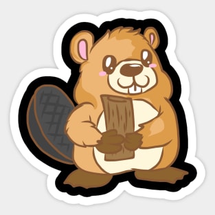 Beaver forest rodents for children animal welfare animal hunters Sticker